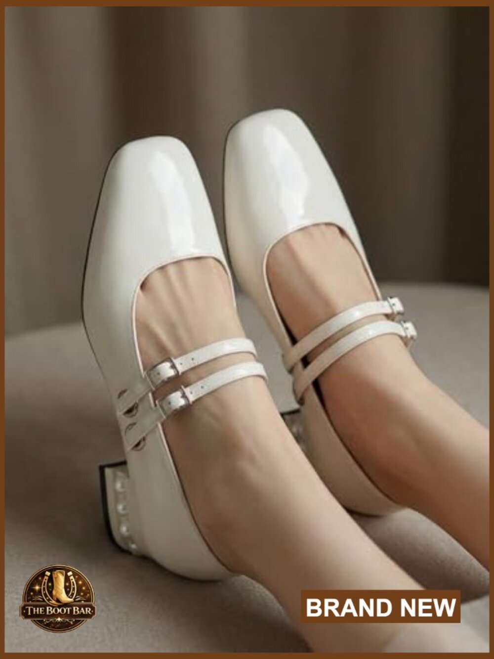 Low Block Heel Mary Jane Pumps Square Toe Slip On Dress Shoes - Picture 2 of 7